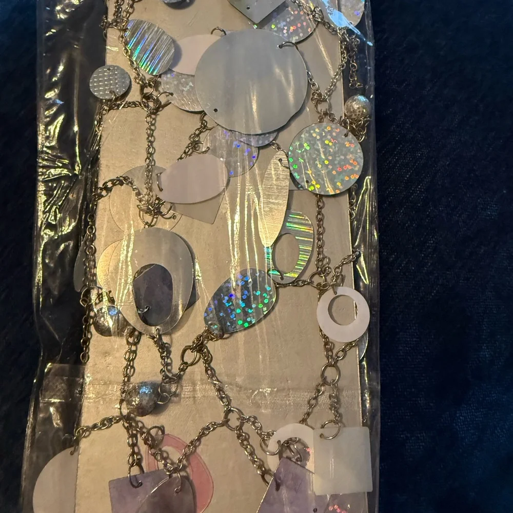Pier 1 Imports - Silver Beaded Bottle Cover- NWT